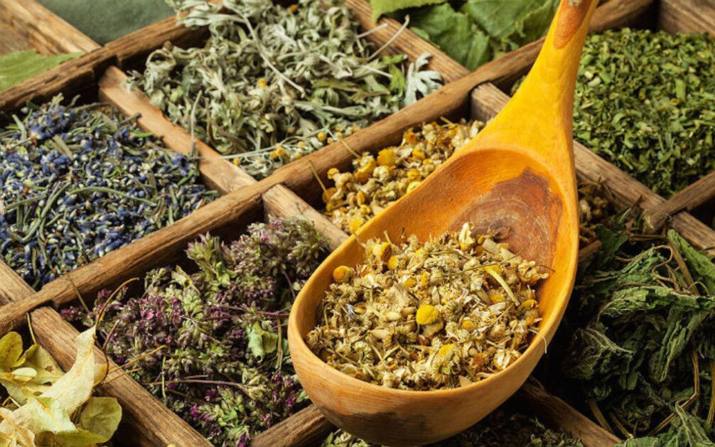 Dry herbs for parasites in the body.