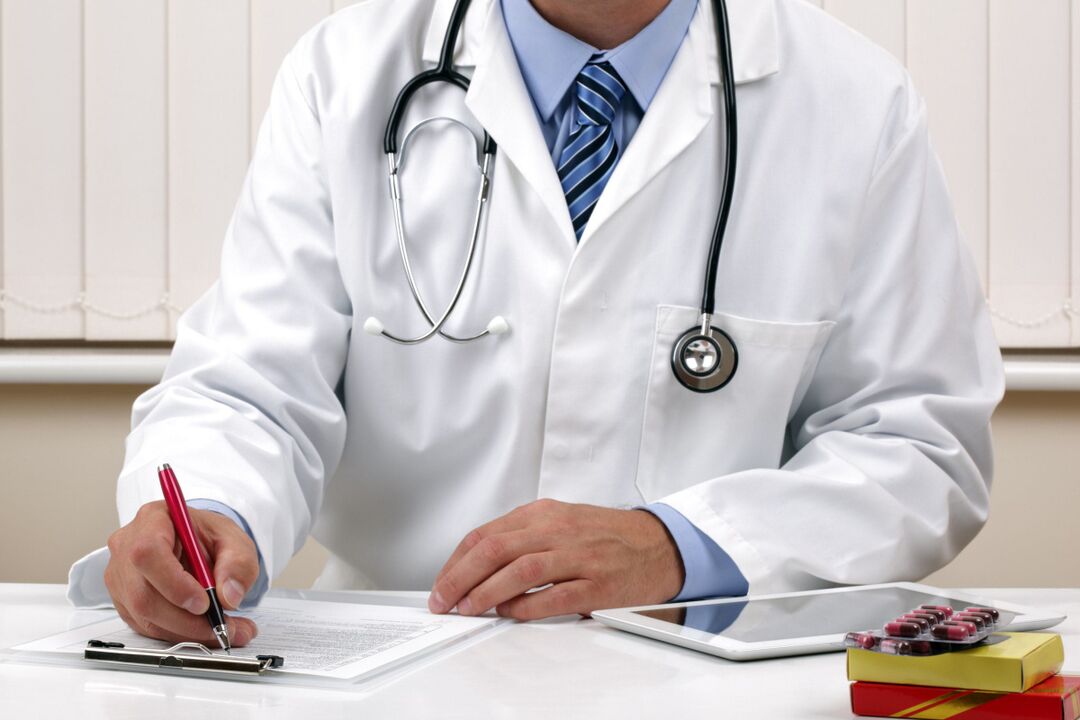 The doctor prescribes a treatment for worms.