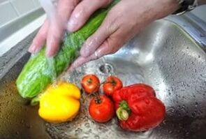 wash vegetables to avoid parasite infestation
